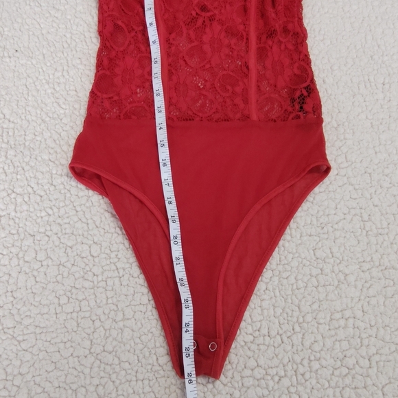 Lace Bodysuit Red, NEW LOOK xs-s - Picture 4 of 5